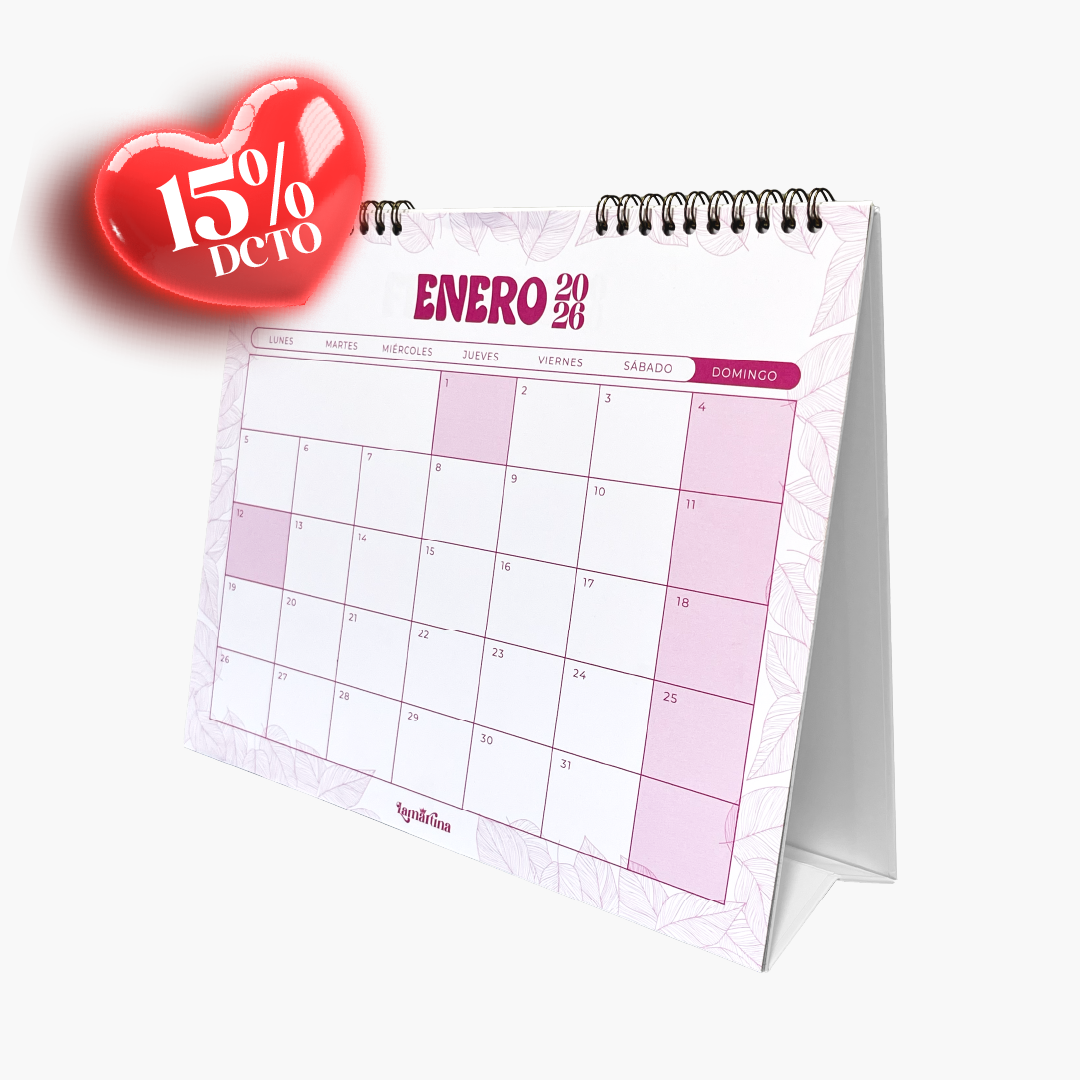 CALENDARIO ESCRITORIO 2026 PASTA DURA 1 TINTA CARTA