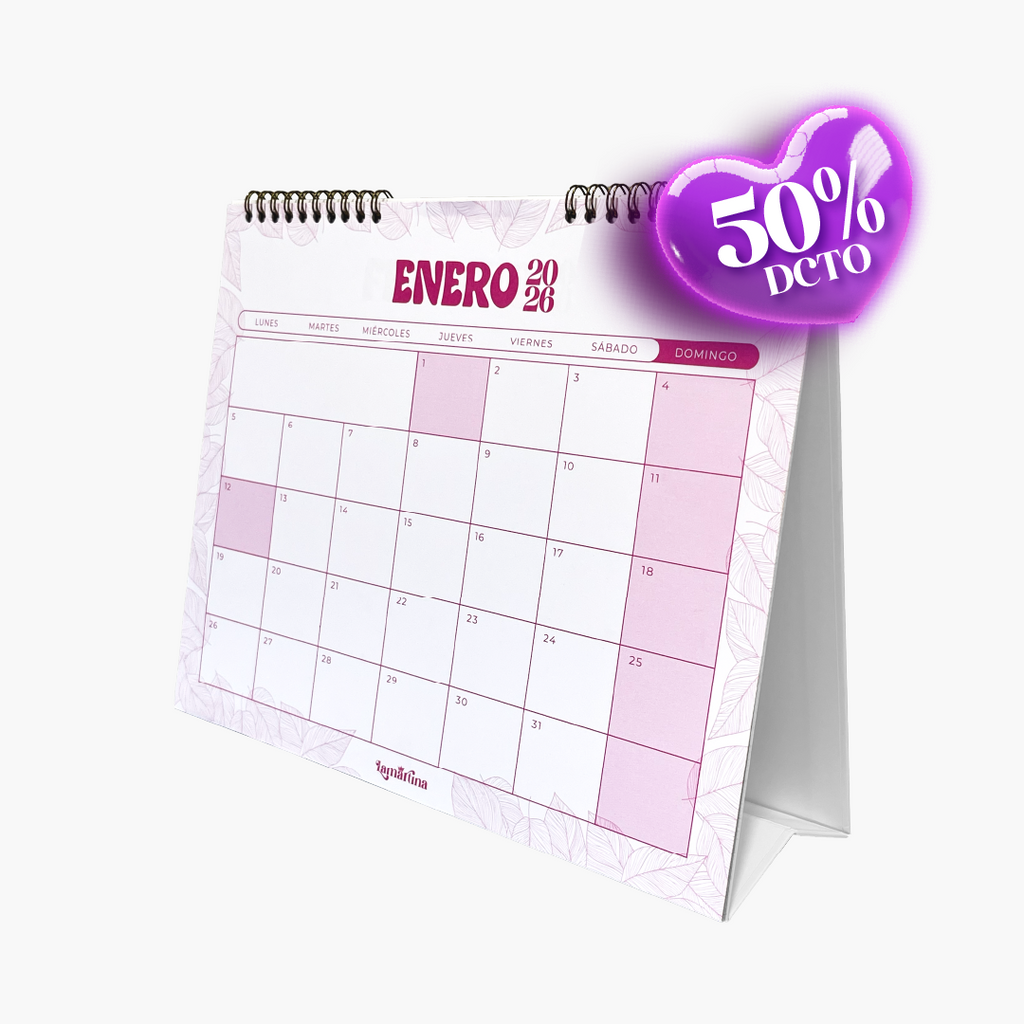 CALENDARIO ESCRITORIO 2026 PASTA DURA 1 TINTA CARTA