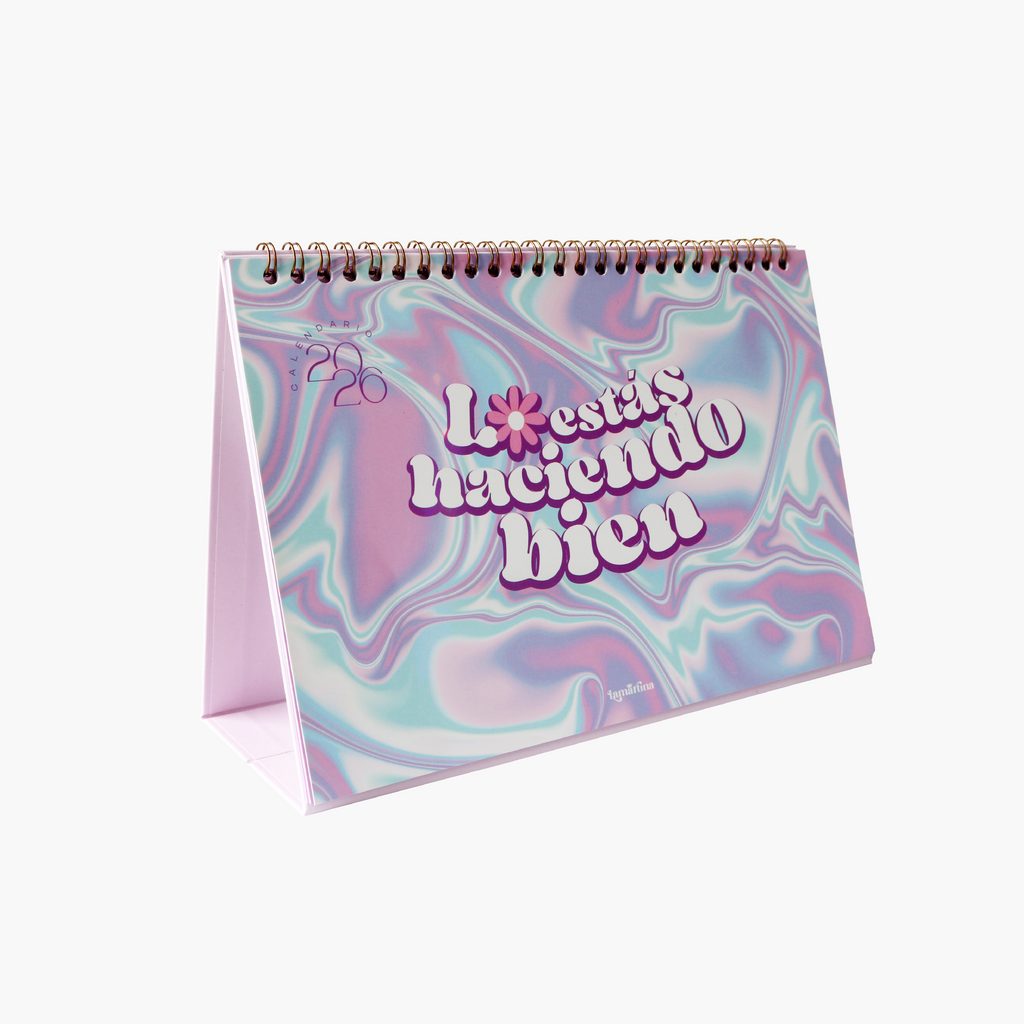 CALENDARIO ESCRITORIO 2026 ROSA