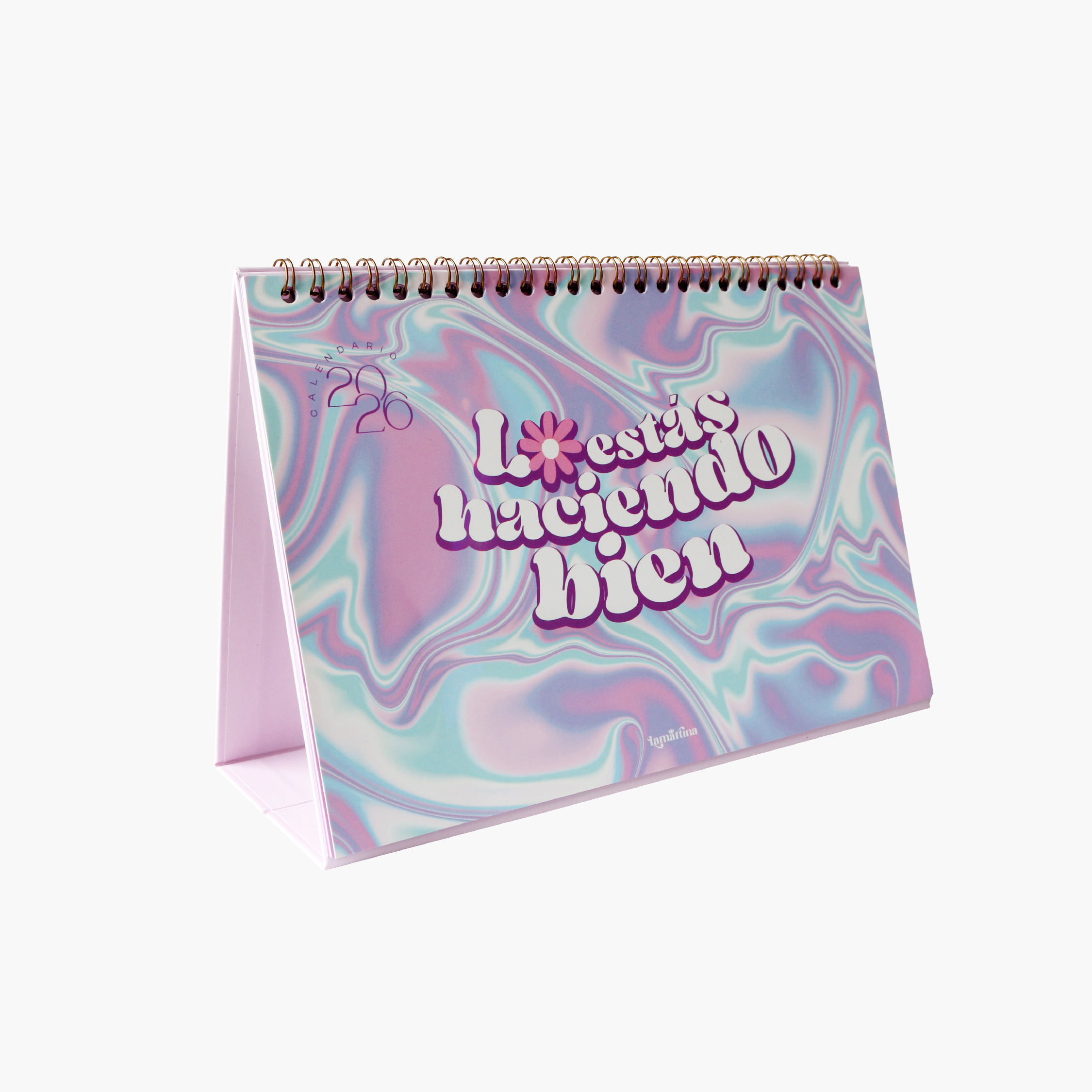 CALENDARIO ESCRITORIO 2026 ROSA