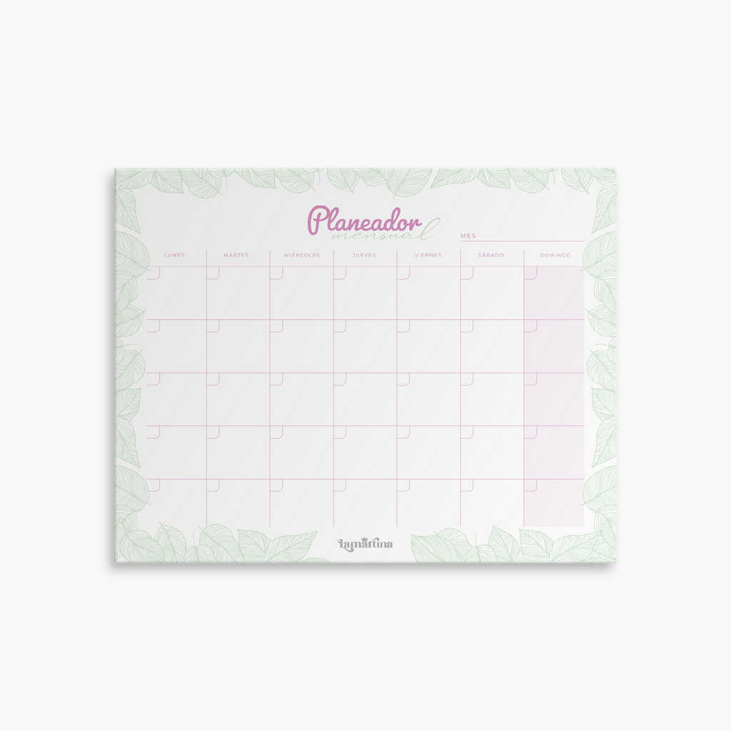 PLANEADOR MENSUAL SIN FECHAS - HOJAS