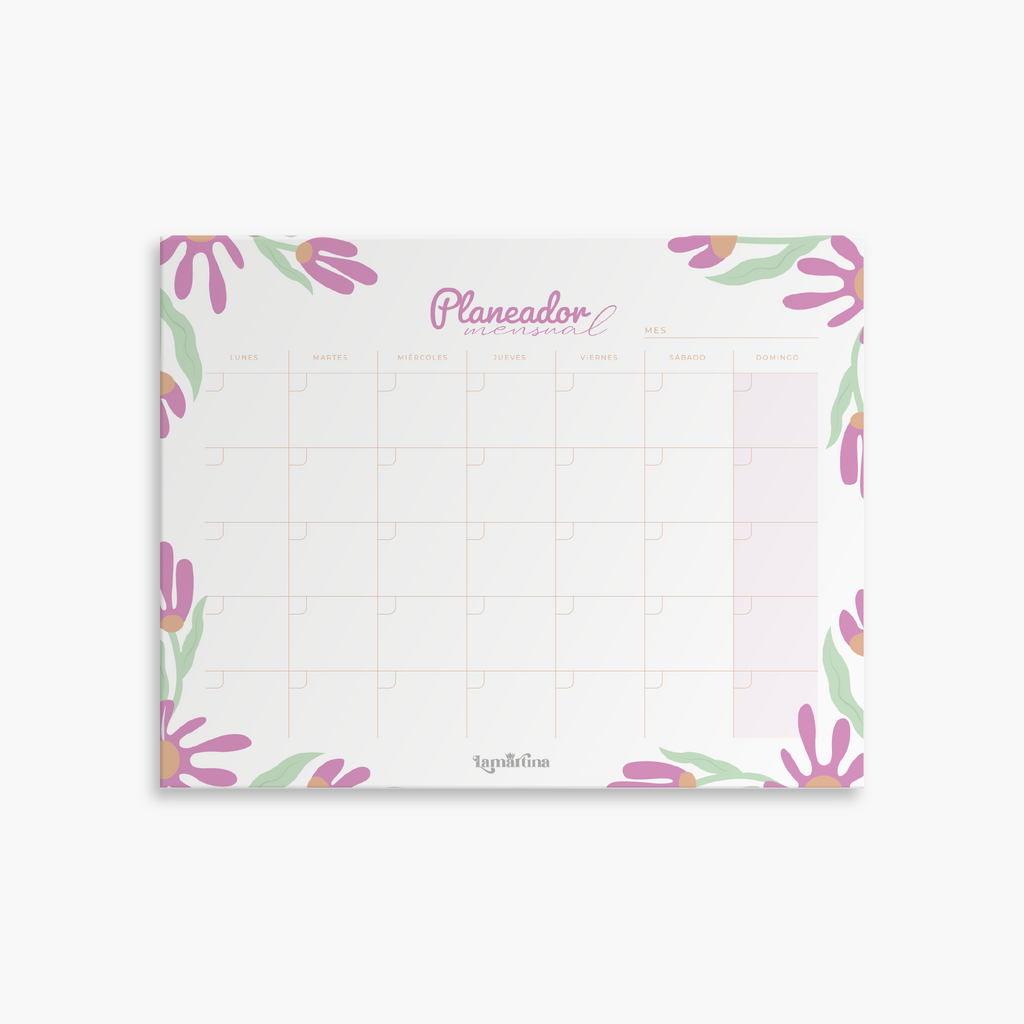 PLANEADOR MENSUAL SIN FECHA - FLORAL