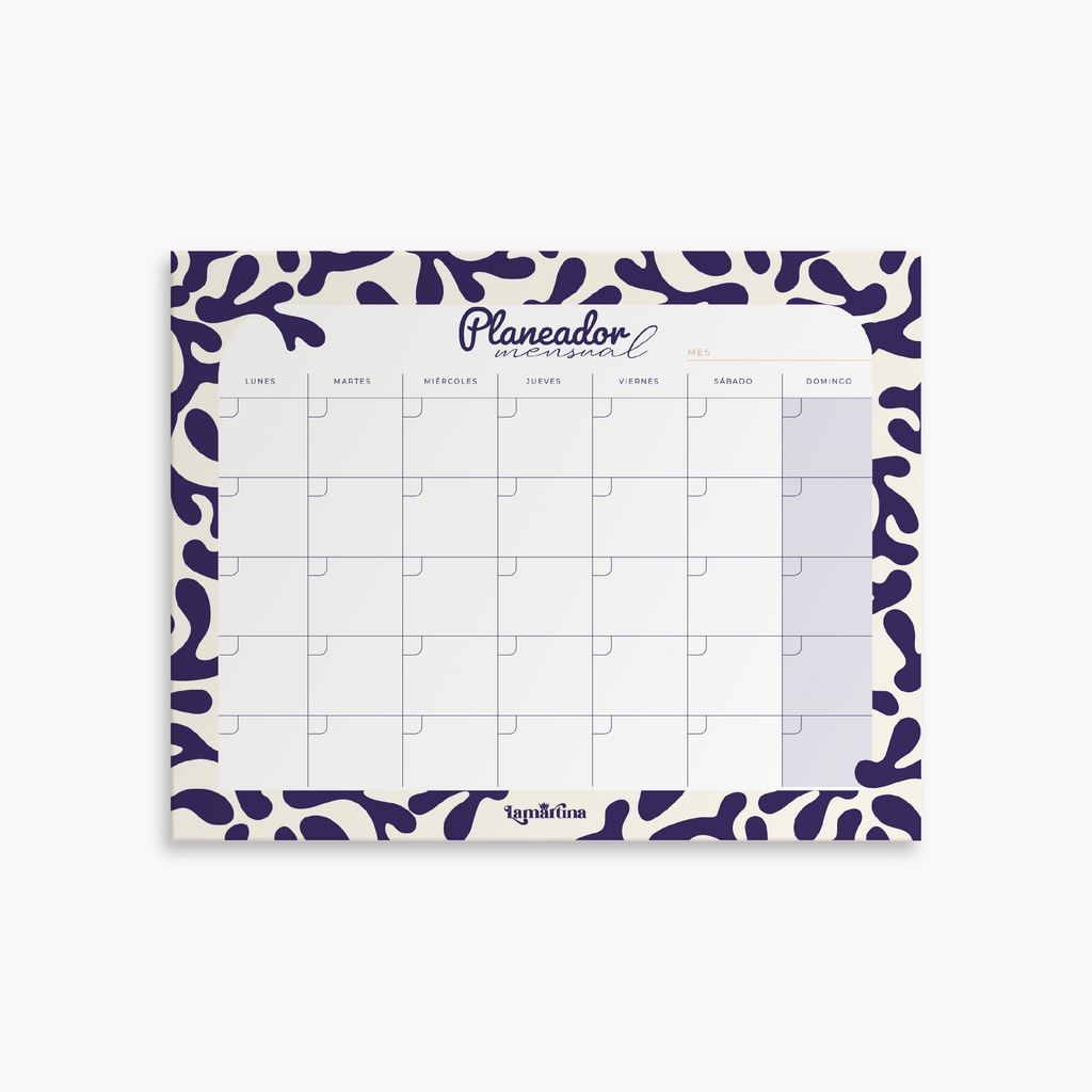 PLANEADOR MENSUAL SIN FECHAS - CORAL