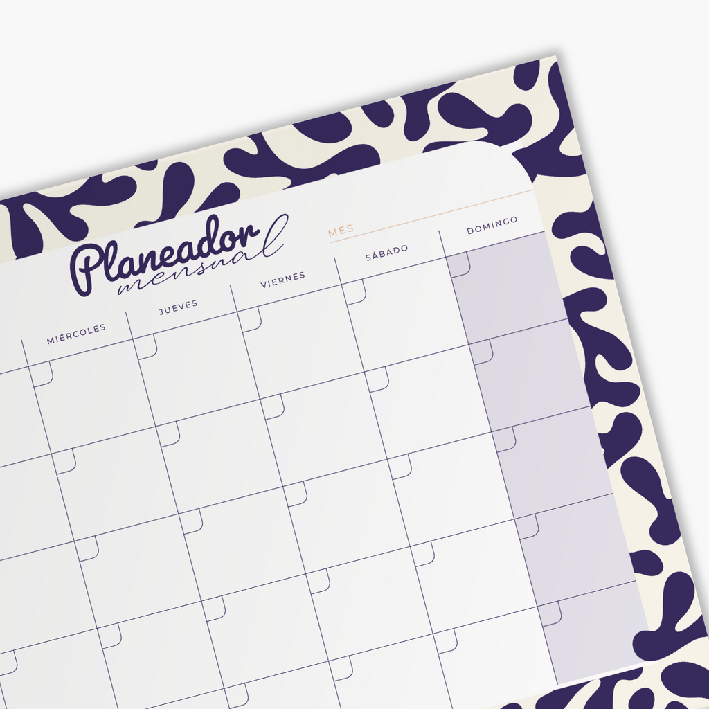 PLANEADOR MENSUAL SIN FECHAS - CORAL