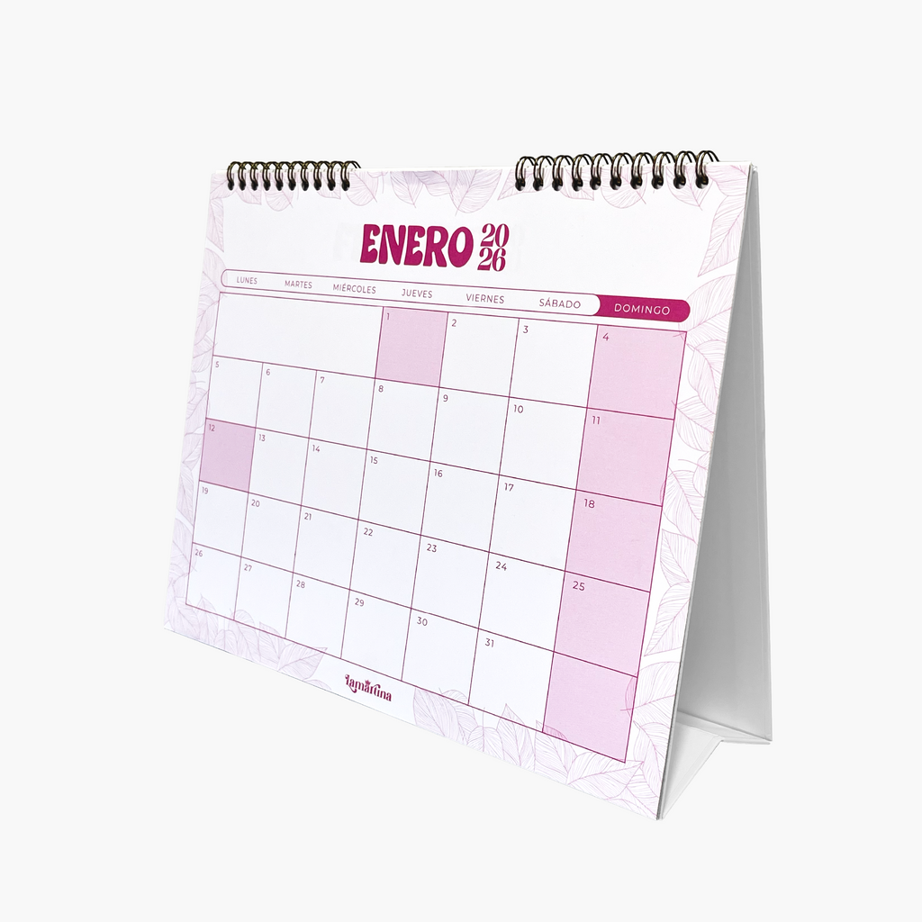 CALENDARIO ESCRITORIO 2026 PASTA DURA 1 TINTA CARTA
