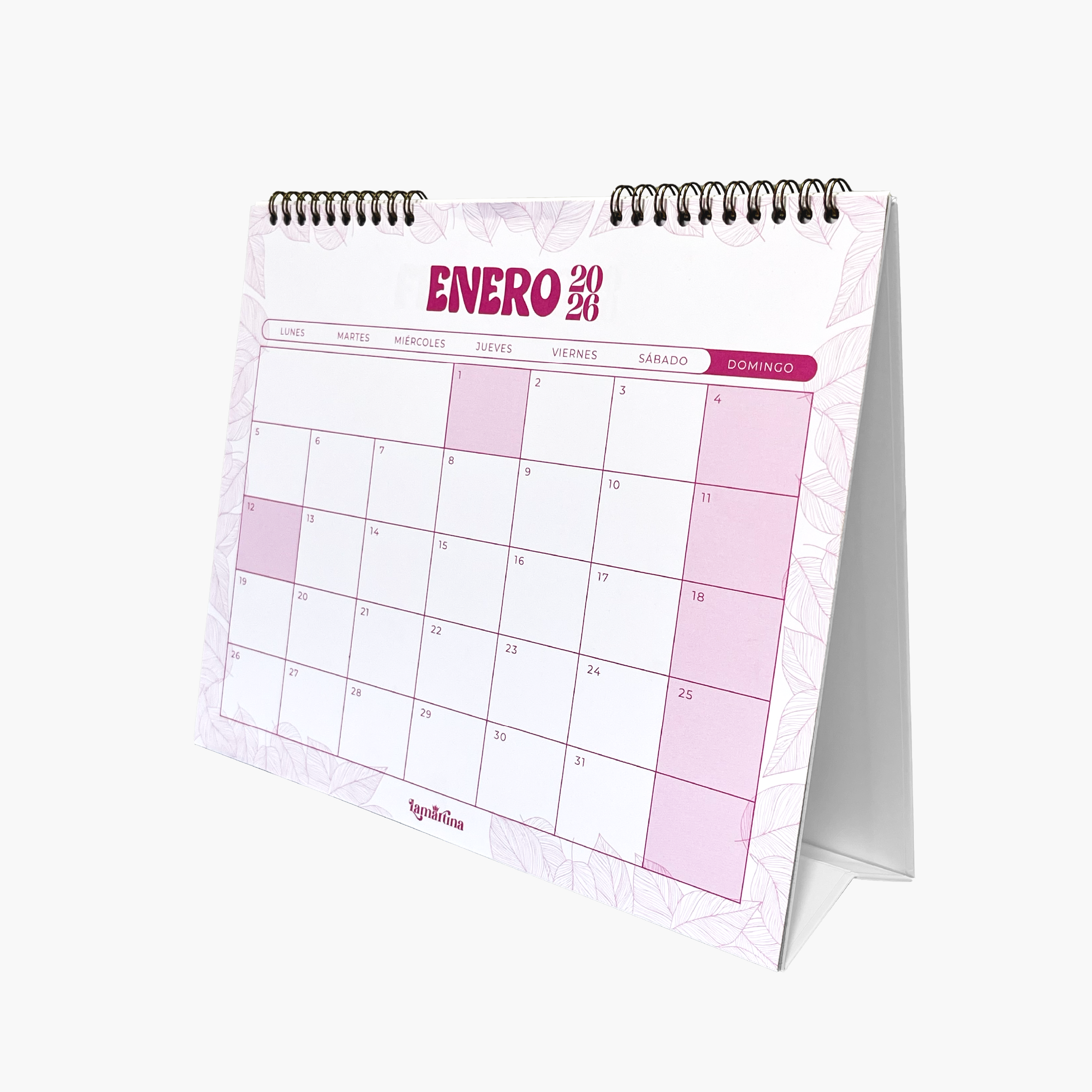 CALENDARIO ESCRITORIO 2026 PASTA DURA 1 TINTA CARTA