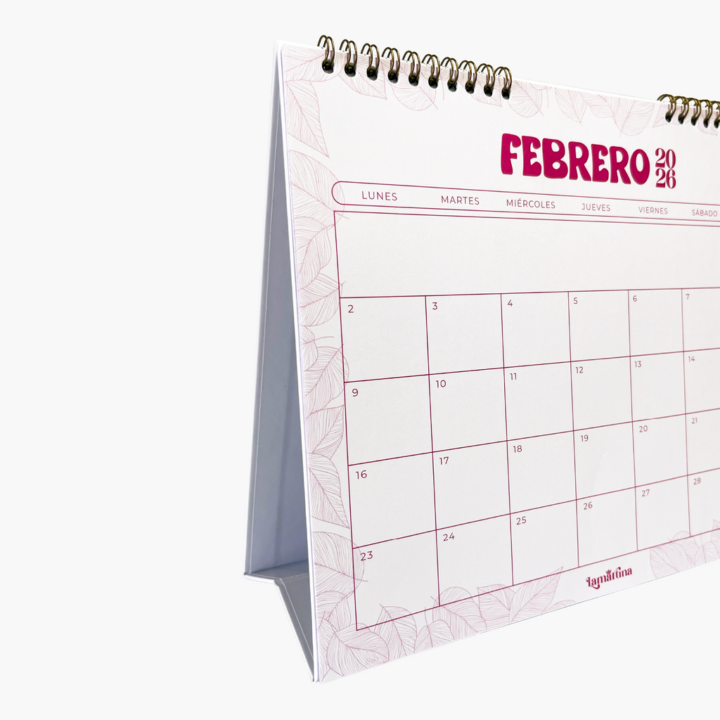 CALENDARIO ESCRITORIO 2026 PASTA DURA 1 TINTA CARTA