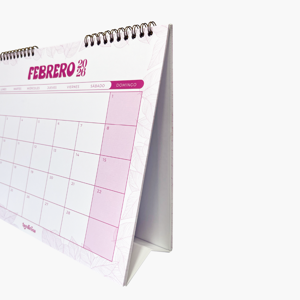 CALENDARIO ESCRITORIO 2026 PASTA DURA 1 TINTA CARTA